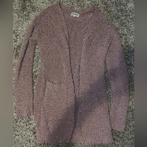 Cozy Mauve Knit Cardigan